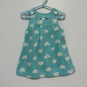George Light Blue Dress with White Heart Design